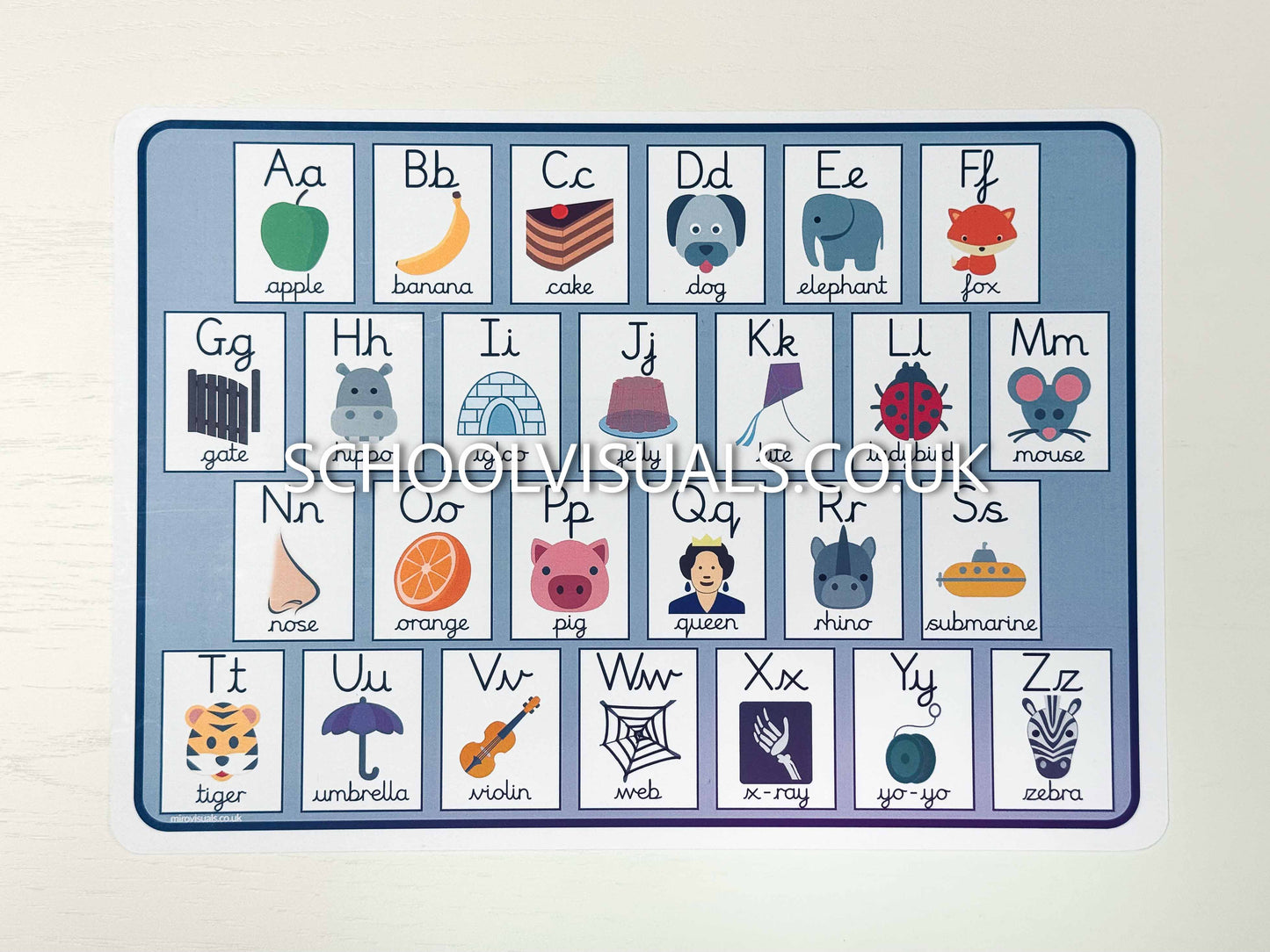 ALPHABET Phonics Card A4 size double side print laminated matt coated 350gsm paper