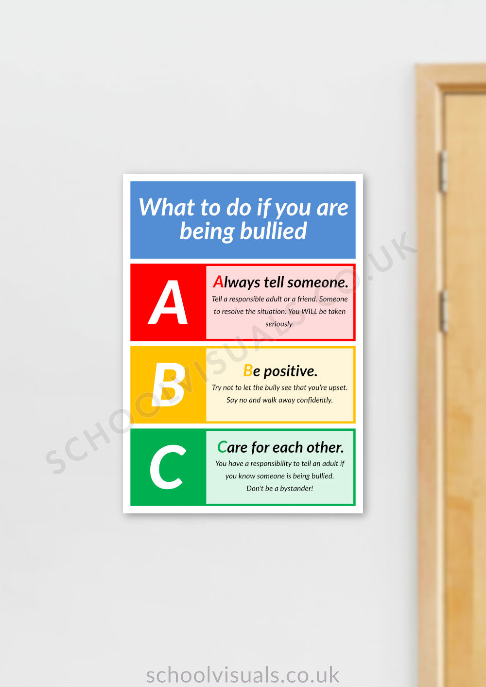 ABC of Bullying - Anti Bullying Poster