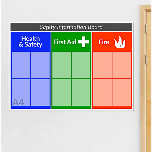 Safety Information Board noticeboard FOAMEX 5mm - 140x100cm