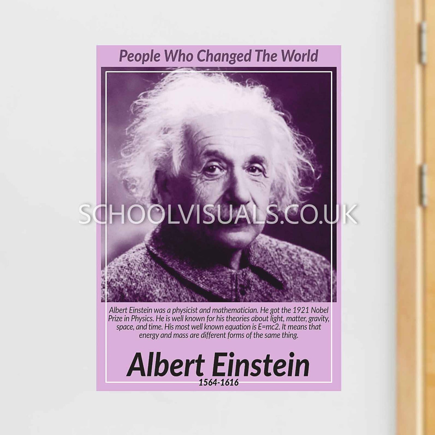 Albert Einstein "People Who Changed The World" Poster