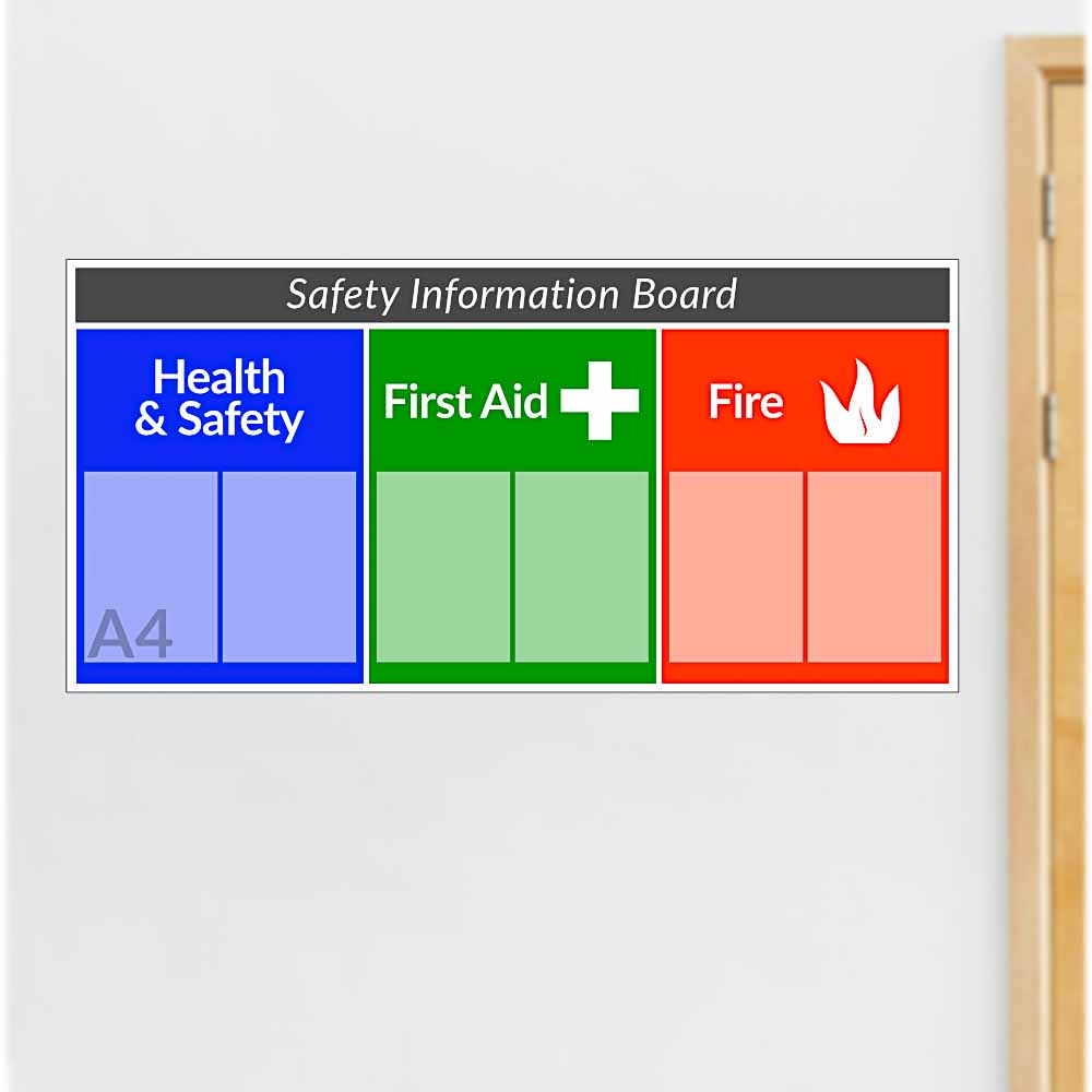 Safety Information Board noticeboard FOAMEX 5mm - 140x68cm