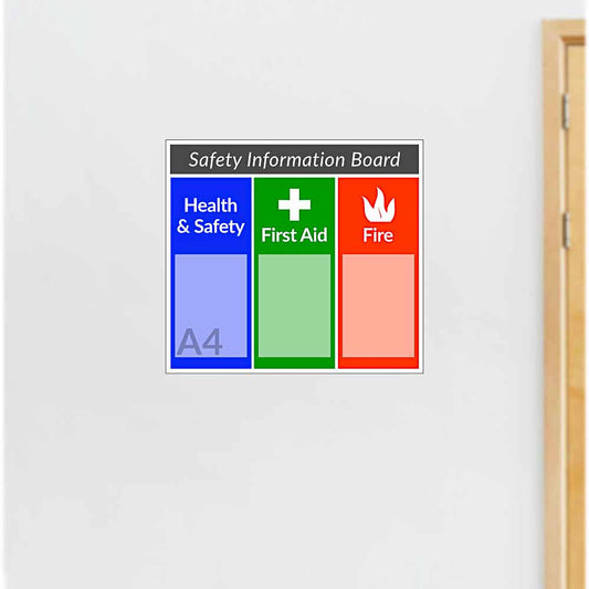 Safety Information Board noticeboard FOAMEX 5mm - 75x68cm