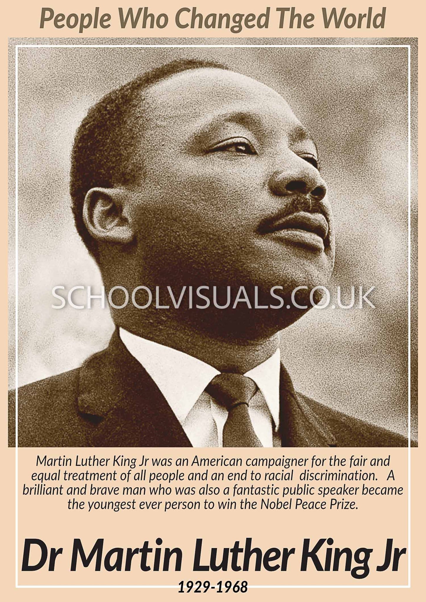 Dr Martin Luther King Jr "People Who Changed The World" Poster