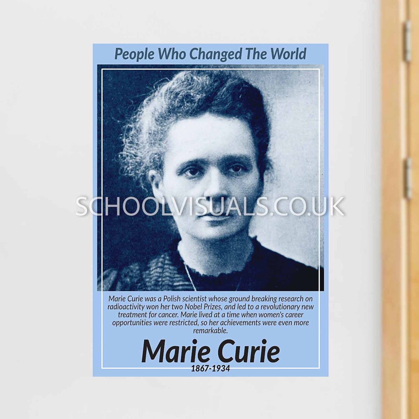 Marie Curie "People Who Changed The World" Poster