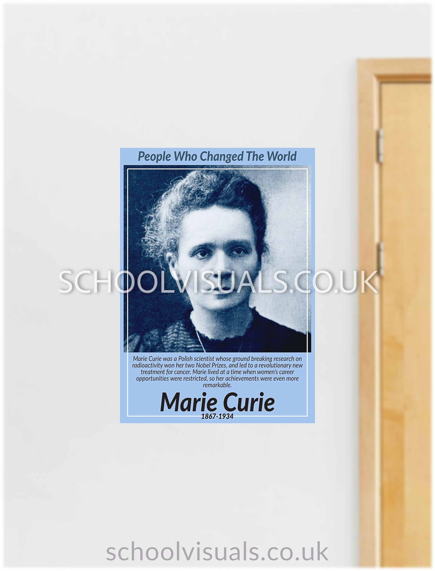 Marie Curie "People Who Changed The World" Poster