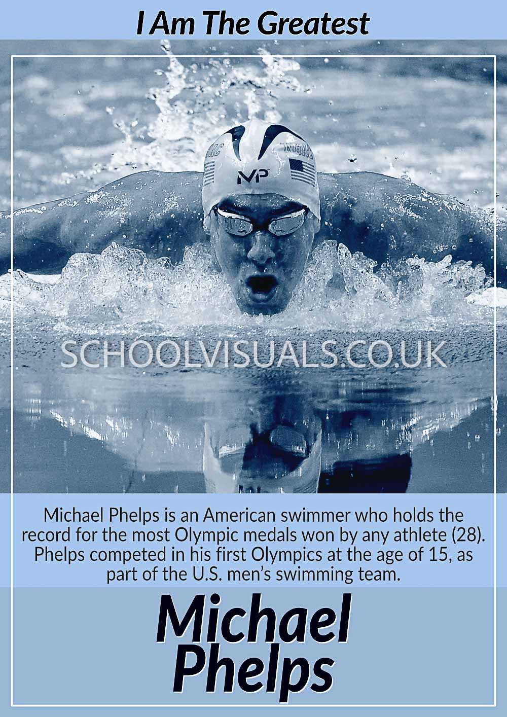 Michael Phelps "I Am The Greatest" Poster