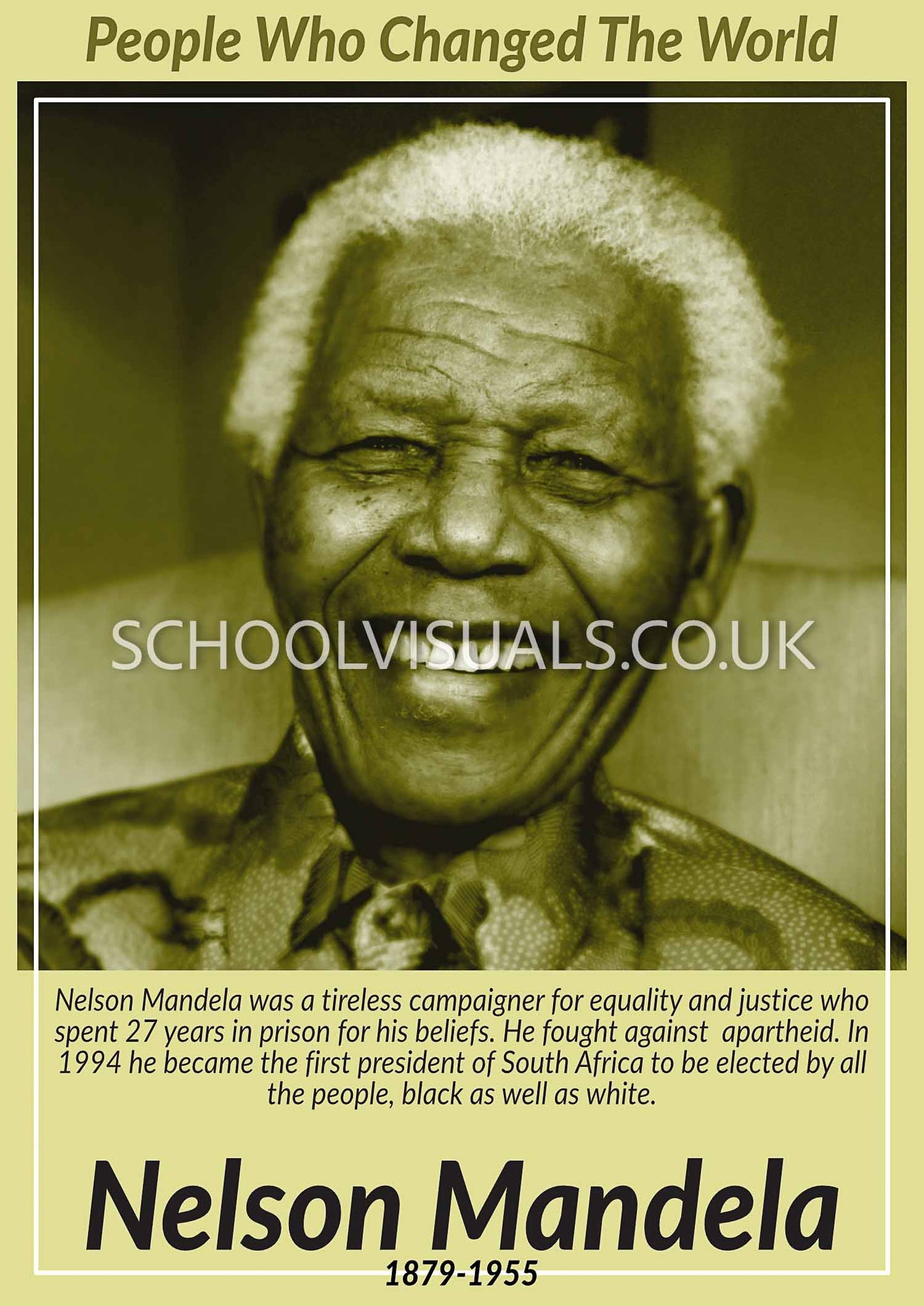 Nelson Mandela "People Who Changed The World" Poster