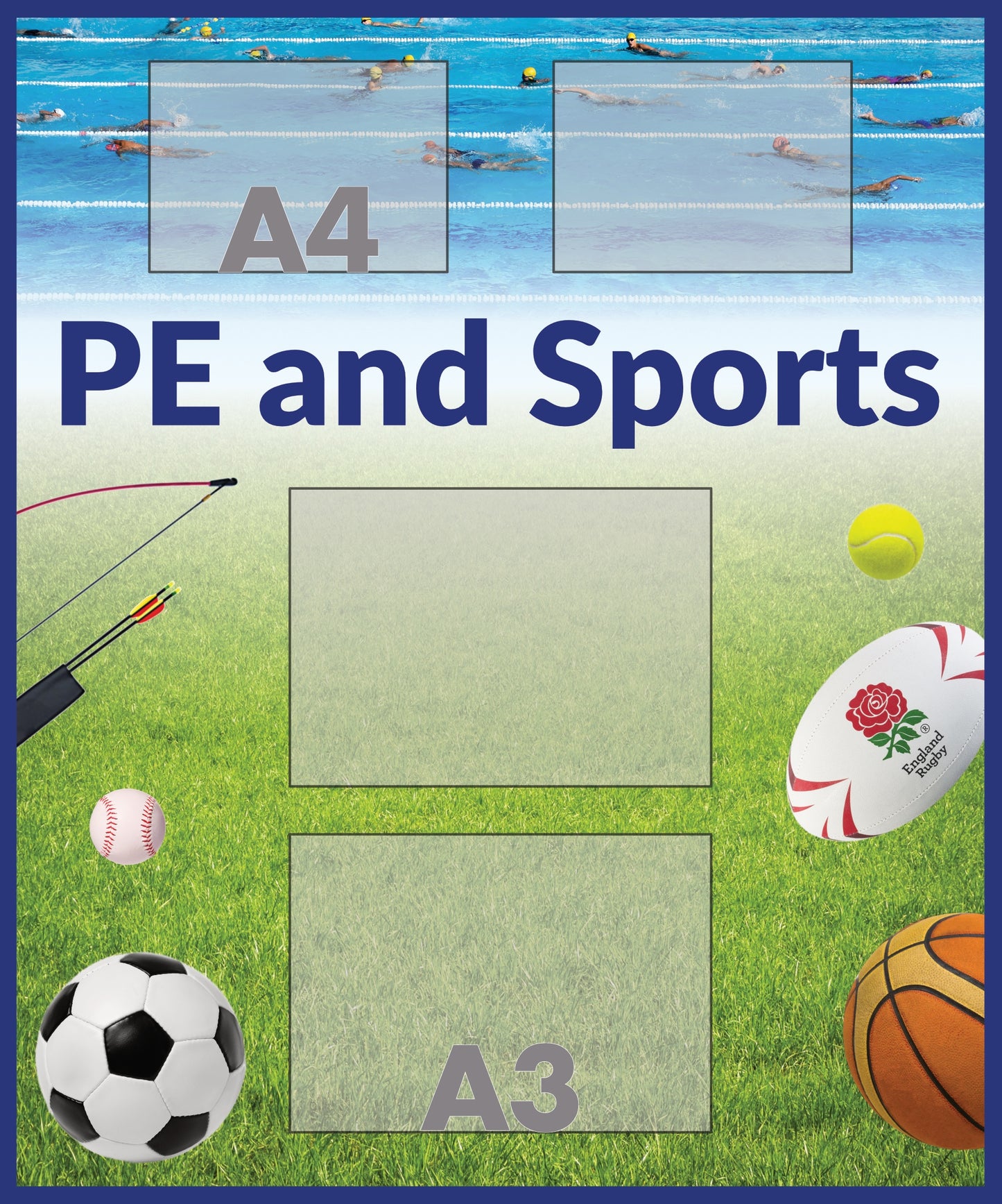 PE and Sports Noticeboard 100x120cm Foamex 5mm