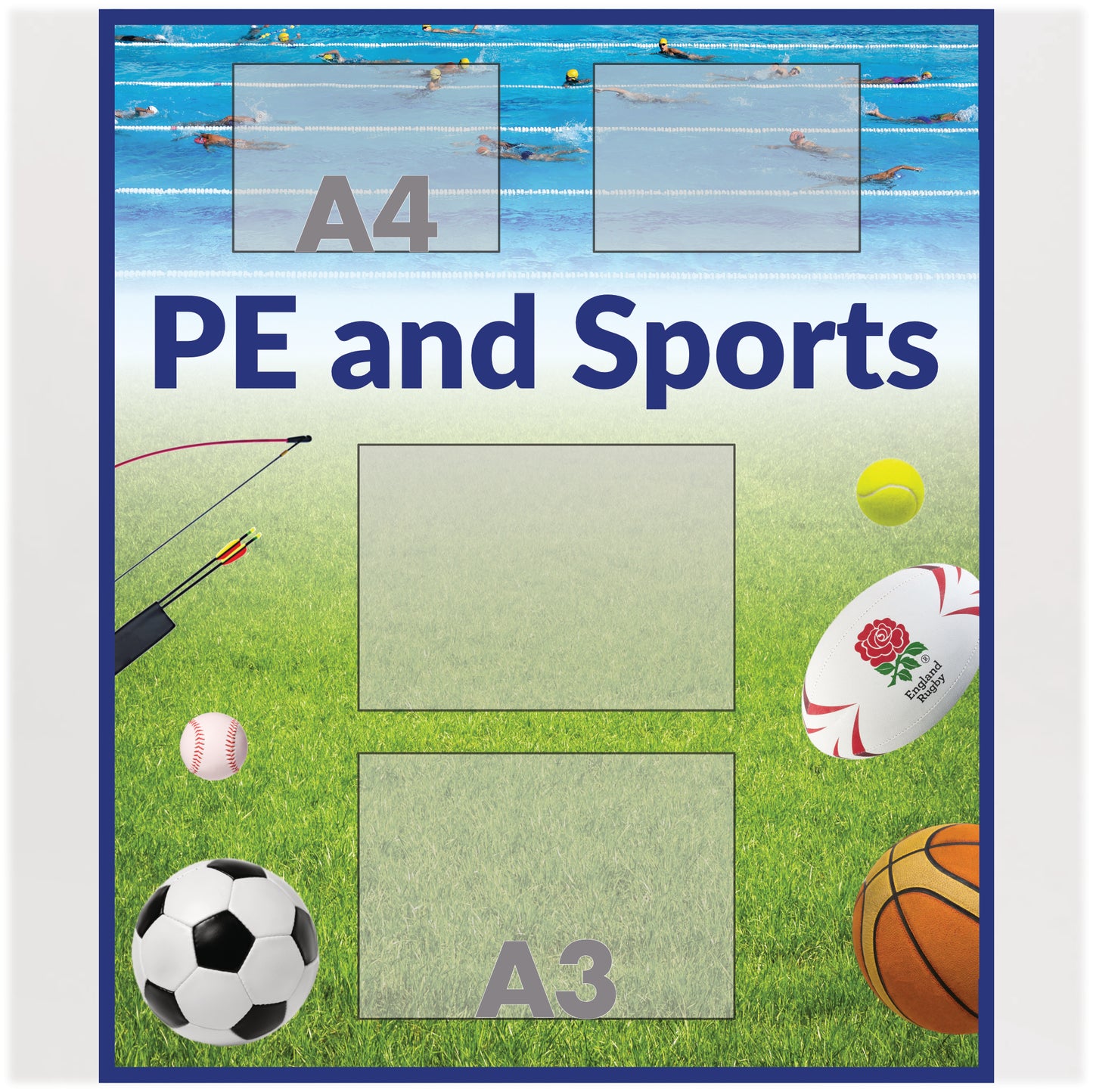 PE and Sports Noticeboard 100x120cm Foamex 5mm