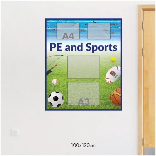 PE and Sports Noticeboard 100x120cm Foamex 5mm