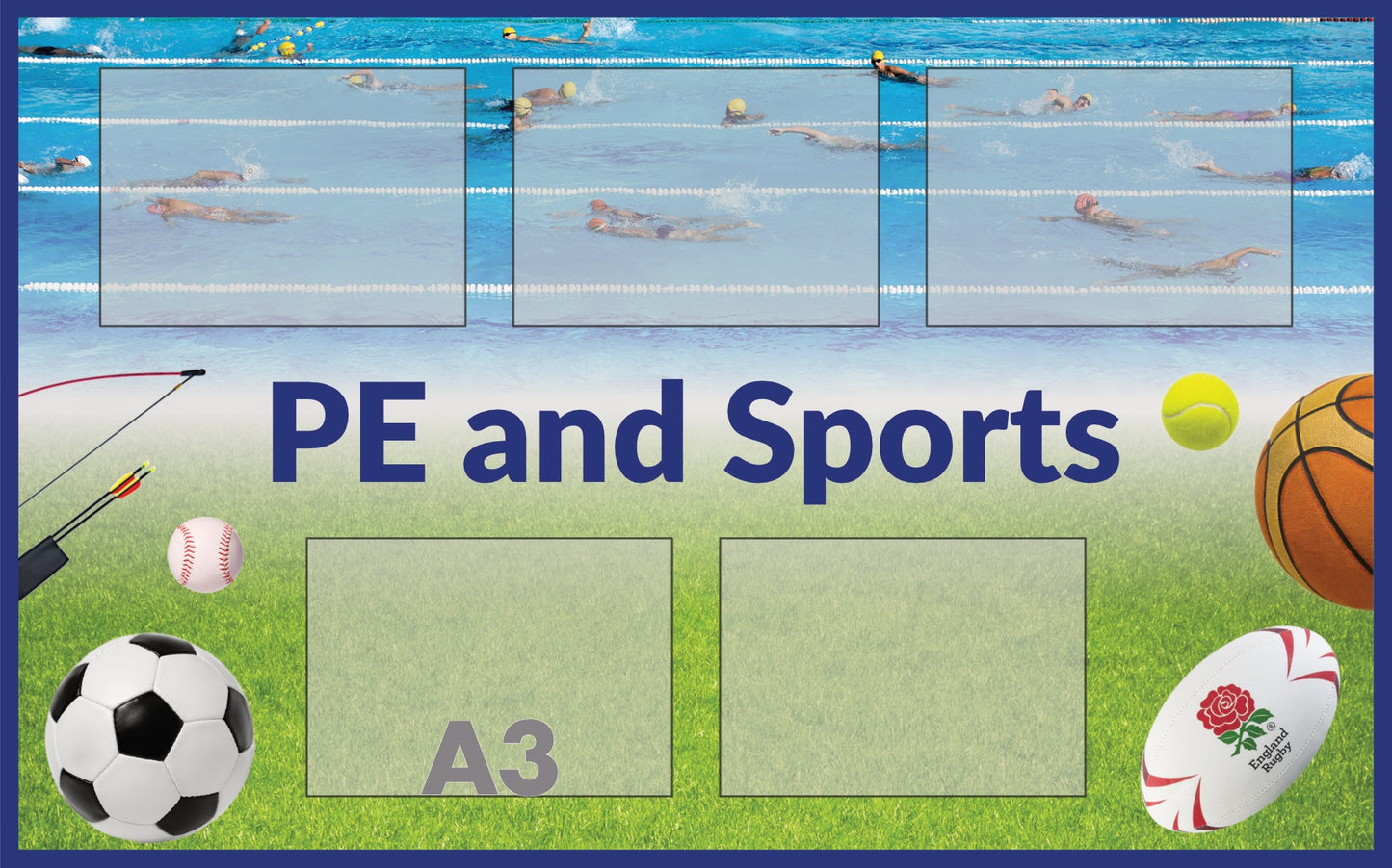 PE and Sports Noticeboard 160x100cm Foamex 5mm