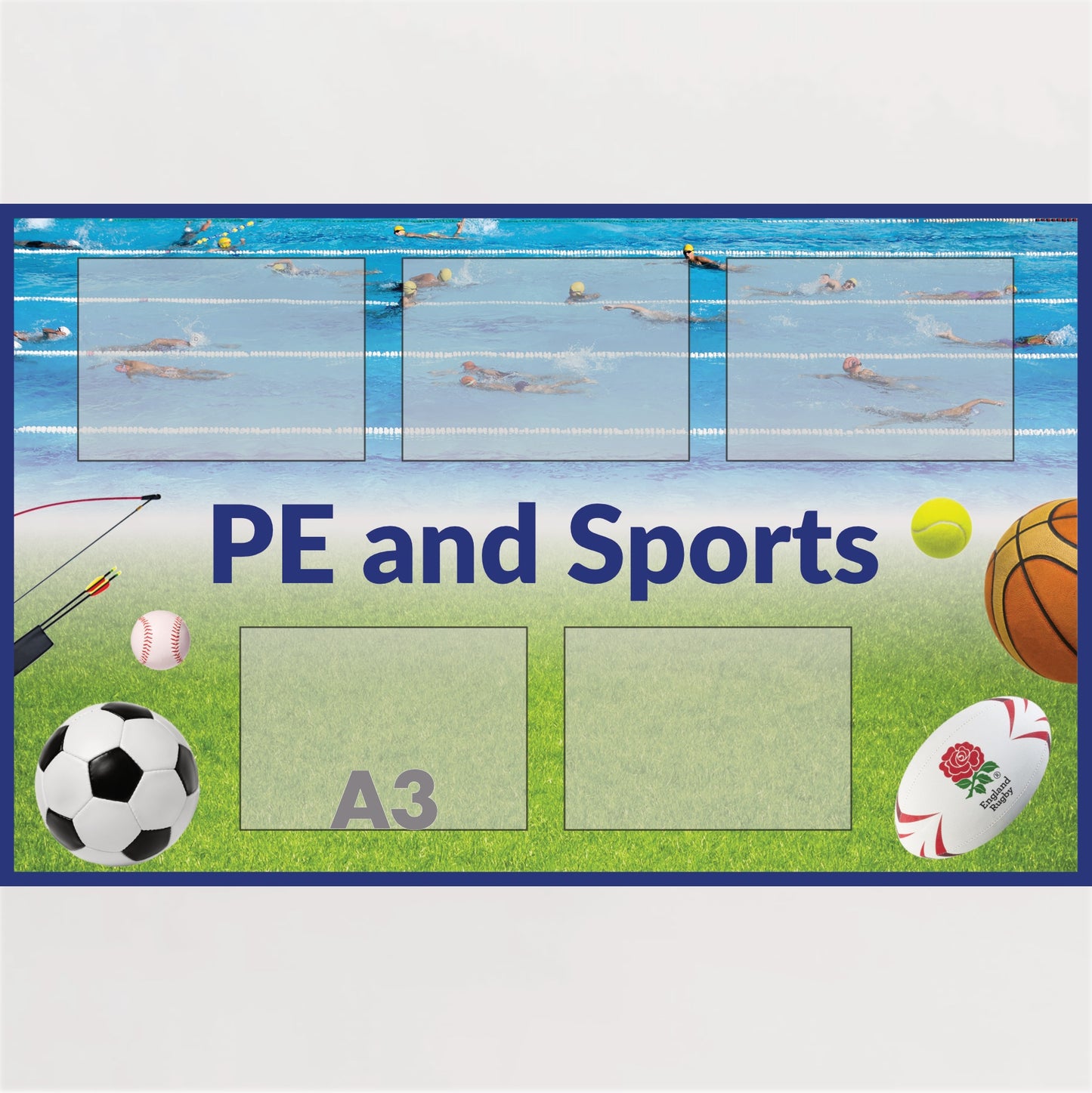 PE and Sports Noticeboard 160x100cm Foamex 5mm