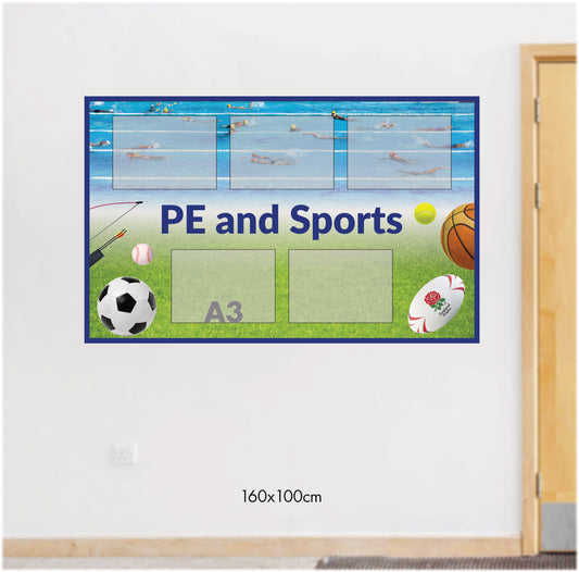 PE and Sports Noticeboard 160x100cm Foamex 5mm