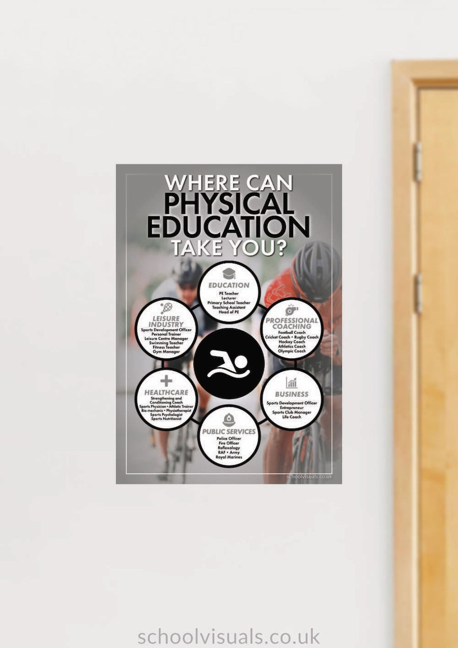 PE PHYSICAL EDUCATION CAREER POSTER BOARD