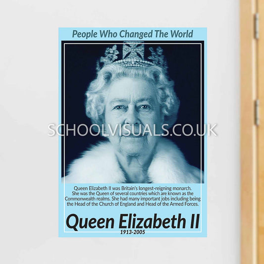 Queen Elizabeth Il "People Who Changed The World" Poster