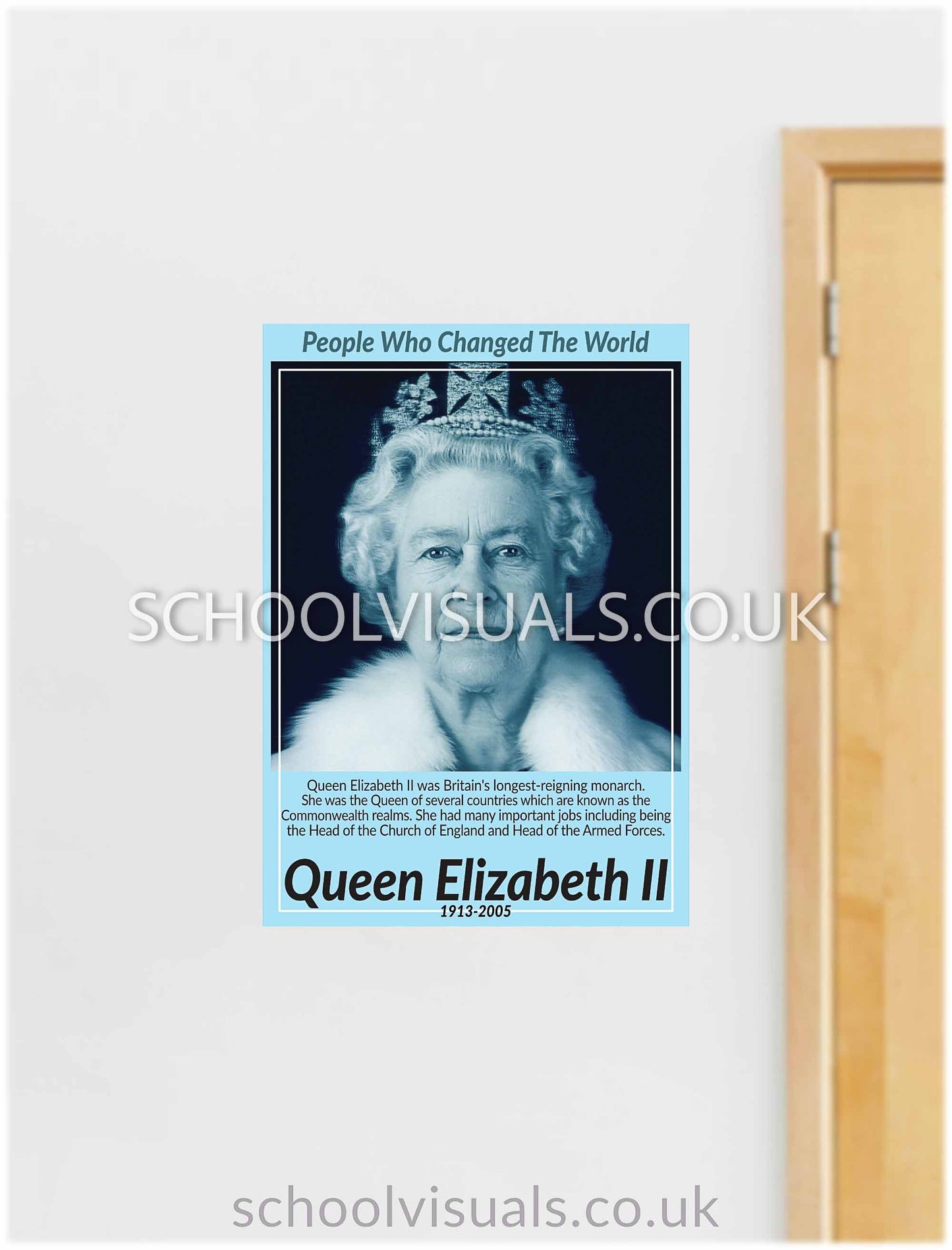 Queen Elizabeth Il "People Who Changed The World" Poster